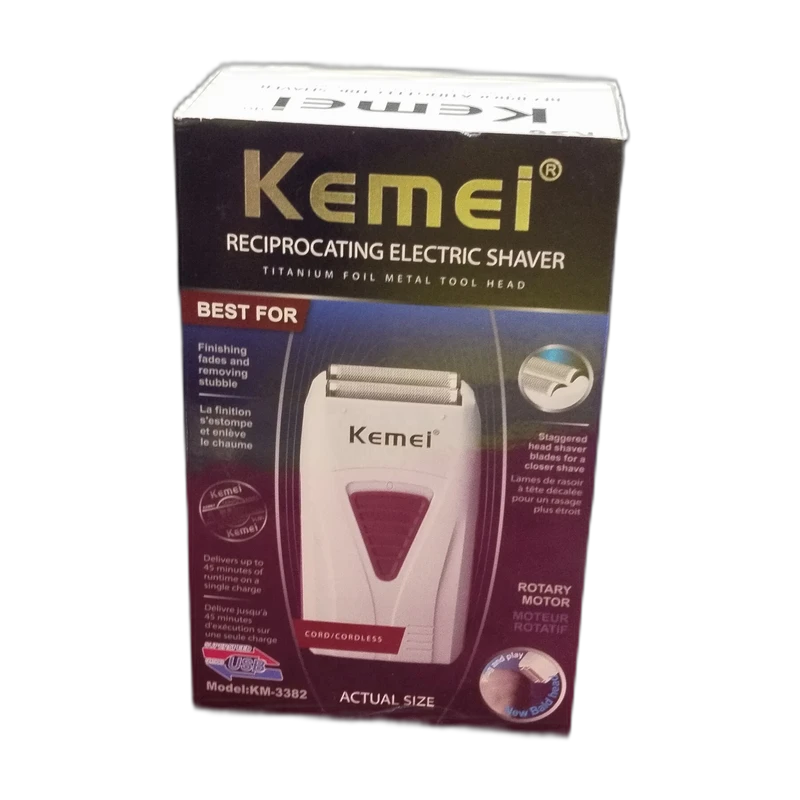 Afeitadora Eléctrica Recíproca Kemei KM-3382 Inalámbrica/Con Cable