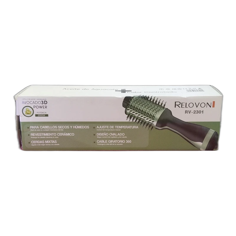 Cepillo Secador y Modelador de Cabello Relovc Avocado 3D 2000W