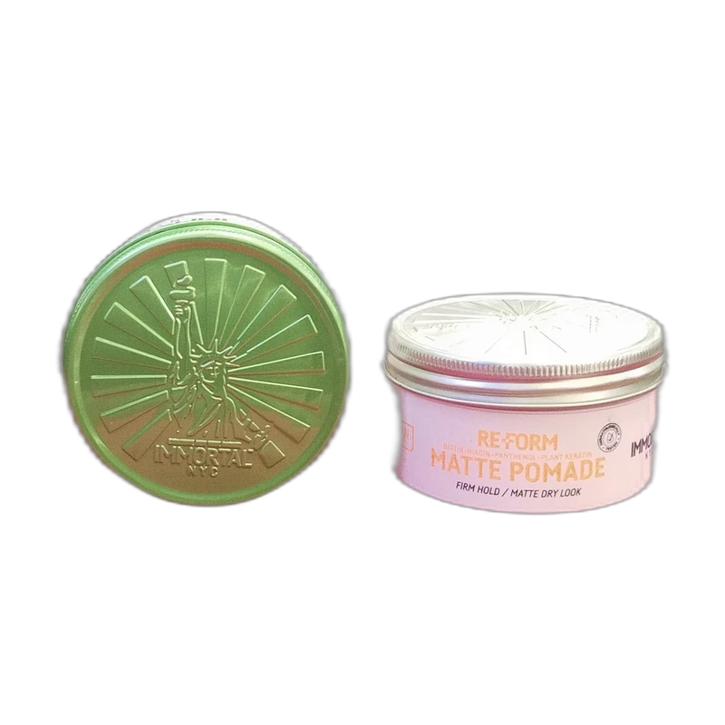 Immortal NYC I'm Vegan Re-Form Matte Pomade - Fijación Fuerte, Acabado Mate