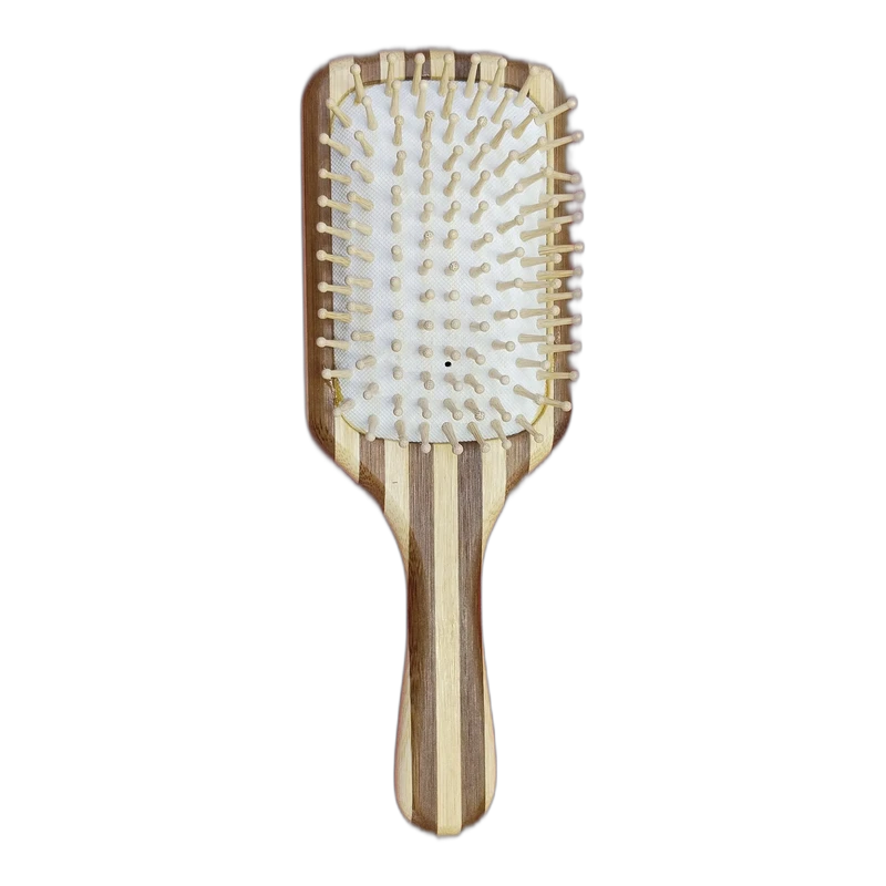 Cepillo de Bambú para Masaje Capilar Iónico