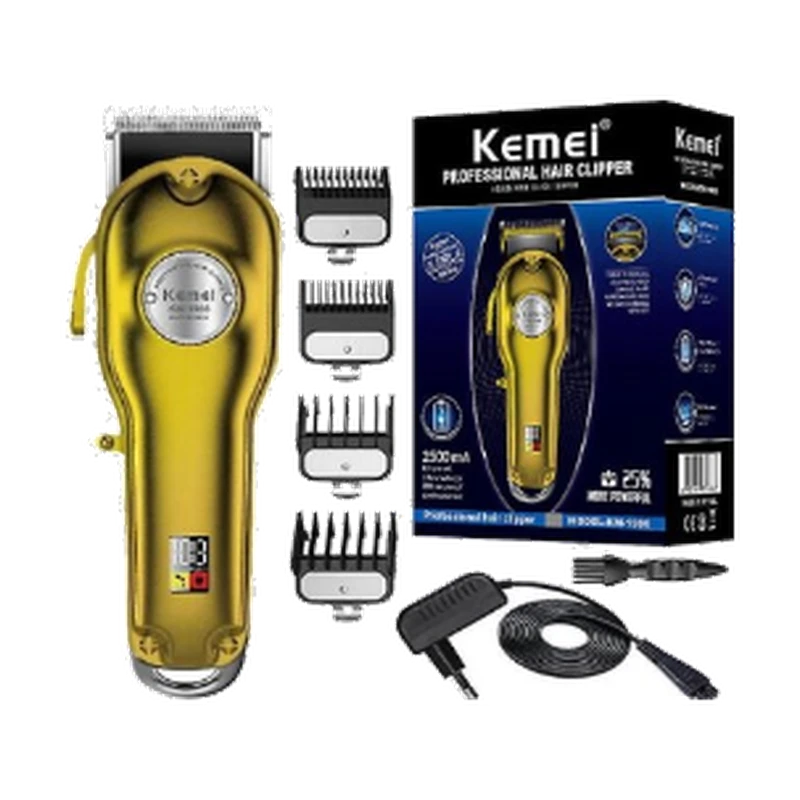 Cortadora Profesional Kemei KM-1986 - Incluye 4 Peines Guía y Accesorios